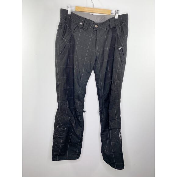 Betty Rides Pants - Betty Rides Black Checkered Athletic Snow Winter Pants Women's Size Large L